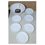 CORELLE SERVING BOWL & SAUCERS