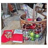 CHRISTMAS ORNAMENTS & RIBBON