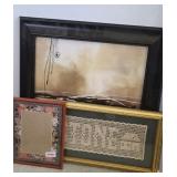 ASSORTED ARTWORK & PICTURE FRAME