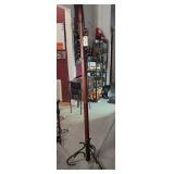 COAT RACK W/ WROUGHT IRON BASE