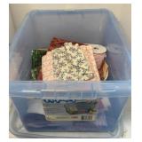 FABRIC & SEWING ITEMS IN TOTE