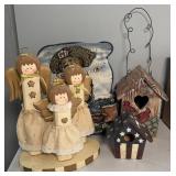BIRDHOUSES & ANGELS, BOYDS BEAR DECOR