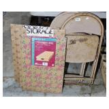(2) FOLDING CHAIRS & STORAGE BOXES