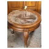 GLASS TOP END TABLE