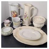 CHOCOLATE POTS & ASSORTED CHINA