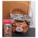 1994 LONGABERGER BASKET W/ HALLMARK SANTA