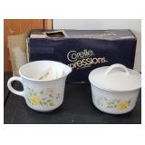 CORELLE EXPRESSIONS WINDSOR ROSE SUGAR & CREME