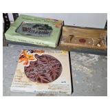 (2) STEPPING STONES & SMALL SHELF