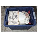 TOTE FULL OF LINEN & FABRIC