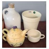 CERAMIC JUG, TEAPOT, FLOWER POT