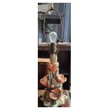 LAMP W/ FLOWER BASE