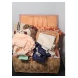SEWING BASKET OF TOWELS