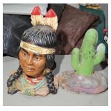 CHALKWARE INDIAN & CACTUS