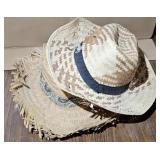 (2) VINTAGE STRAW HATS