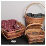 (3) LONGABERGER BASKETS