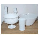 MILK GLASS MIXING BOWL & MORE