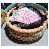 BASKET OF SCARVES & GLOVES