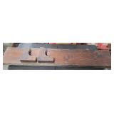 THICK WOOD SHELF W/ BRACKETS