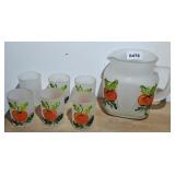 FROSTED JUICE SET W/ 4 GLASSES GAY FAD?