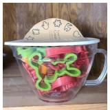 BATTER BOWL W/ COOKIE CUTTERS