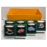 (7) HALLMARK MINIATURE ORNAMENTS TOYS