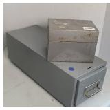 VINTAGE CARD BOXES, METAL