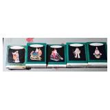 (5) HALLMARK ORNAMENTS SANTA MINIATURE