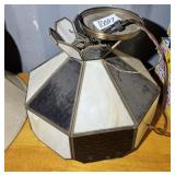 LEADED GLASS HANGING LIGHT