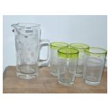WATER PITCHER & GLASSES