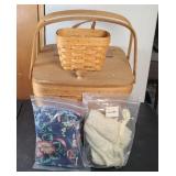 LONGABERGER SEWING BASKET, SMALL BASKET