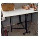 FOLDING CRAFT TABLE, MISSING WHEEL