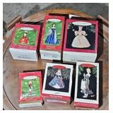 (3) BARBIE ORNAMENTS & OTHER HALLMARK ORNAMENTS