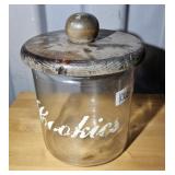 GLASS COOKIE JAR