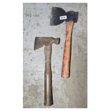 (2) HATCHETTS ONE MARKED PLUMB