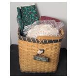 BASKET OF SEWING SUPPLIES