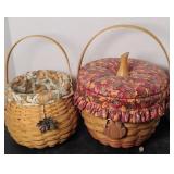 (2) LONGABERGER FALL BASKETS, PUMPKIN
