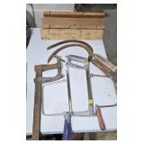 MITER BOXES, SAWS, SCYTHES