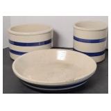 ROSEVILLE, OHIO CROCKS & PIE PLATE