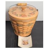 LONGABERGER SAGE AUTUMN PAIL BUCKET