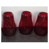 (3) DIETZ RED LANTERN GLOBES
