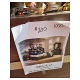 QUEEN BED FRAME W/ DRESSER & MIRROR