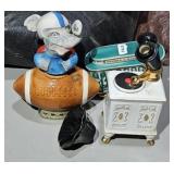 (3) WHISKEY DECANTERS