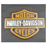 CAST IRON HARLEY DAVIDSON SIGN