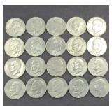(20) EISENHOWER DOLLARS