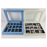 (2) DISPLAY CASES W/ ASSTD CHARMS