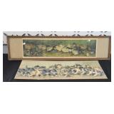 (2) YARD LONG PRINT, CHICKS & PUPPIES