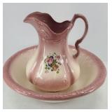 IRONSTONE WATER PITCHER W/ BOWL