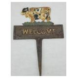 CAST IRON COW WELCOME SIGN