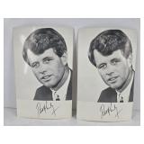 (2) MACHINE SIGNED ROBERT KENNEDY PHOTOGRAPH