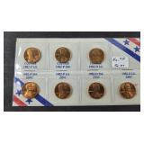 1982 COPPER & ZINC PENNY SET